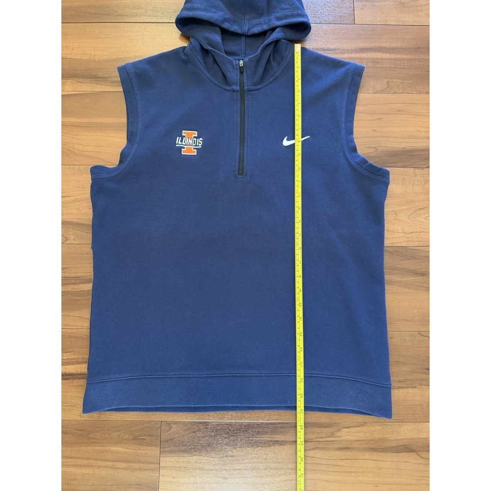 Nike Fighting Illini Dri-Fit Hoodie Sleeveless Vest Performance Men's Size Large - Picture 7 of 10